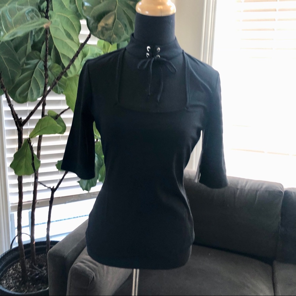 Guess Irene lace up top. Size M